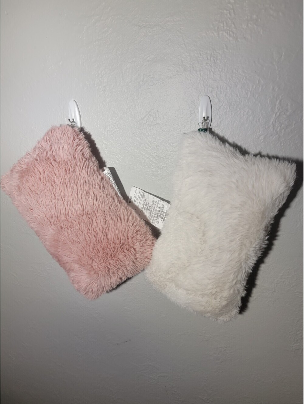2 Pack Decorative Fuzzy Faux Fur Throw Pillow Covers for Couch Sofa,